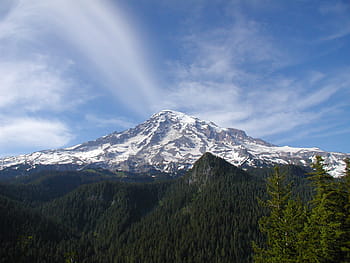 mt regnere, washington, Rainier, bjerg, kaskade, seattle