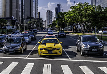 brigadeiro faria lima caddesi, Sao Paulo, Brezilya, arabalar, Kent, Fotoğraf, kamu malı, sokak, kuleler, kentsel, araba