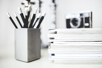 assorted, books, black, pencils, gray, organizer, writing, write, blog, blogger, writer