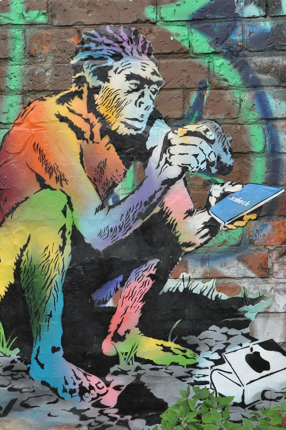 Berlín, pouliční umění, graffiti, fasáda, nástěnná malba, sprej, městské spree