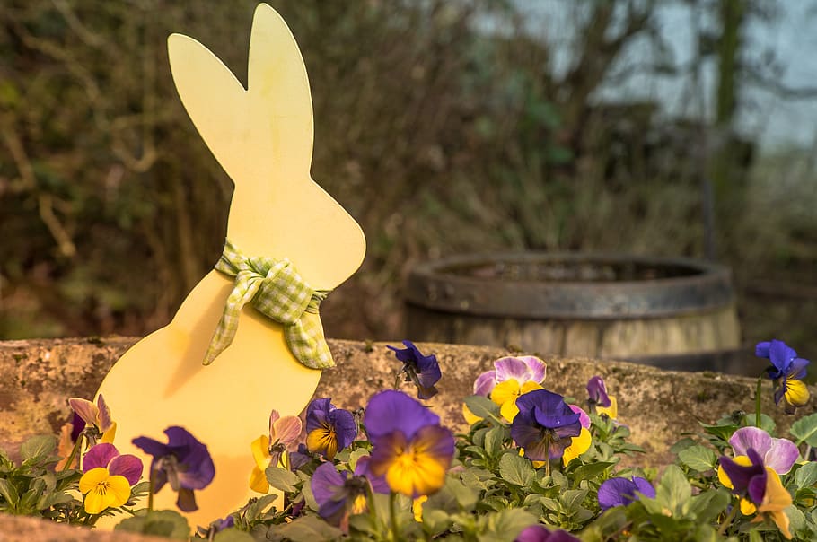 easter, easter bunny, hare, spring, happy easter, rabbit, figures, easter decoration, figure, greeting card, easter figures