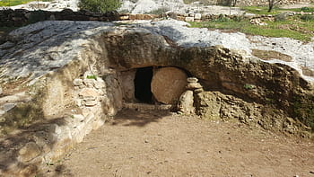 gray, concrete, wall cave, open, \, wall, cave, grave, stone, graves, burial ground