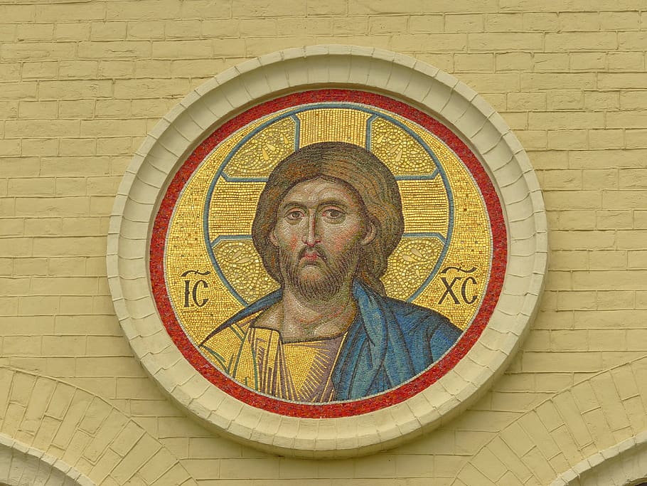 mosaic, jesus christ, church, orthodox, vera, religion, architecture, golden, art, holy trinity ioninsky monastery, kiev