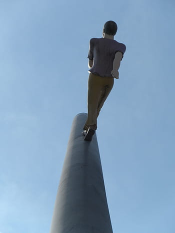 walking, sky, heaven, help, us, Man, Walking To The Sky, Heaven Help Us, man walking to the sky, artwork, documenta ix