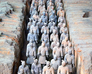 voják, terakota, qin shi huang, Čína, terakotová armáda, světového dědictví lidstva, terakotoví válečníci, císař qin shi huangdi, socha, pohřbená armáda, sochařství
