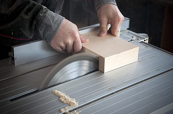 workshop, job, saw, circular saw, wood, woodworking, man, person, hands