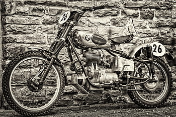 fotografie ve stupních šedi, motocykl, motokros, bmw, motoristický sport, závody, přejít, sport, motokrosová jízda, Černý a bílý, kolo