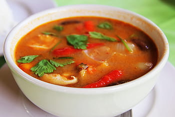 kolo, bílý, keramický, miska, jídlo jídlo, thajské kari, zelené kari, kari, chilli, horký, pikantní