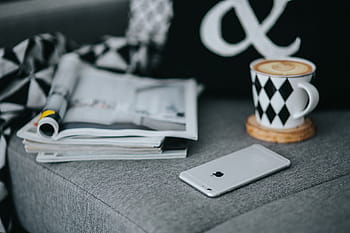 descansando, revistas, taza, café, taza de café, interior, relajante, lectura, tiempo, sofá, tarde