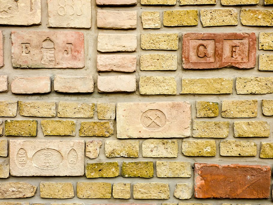 beige concrete bricks, Fence, Brick, Background, Structure, Old, brick wall, building, wall, color, rustic