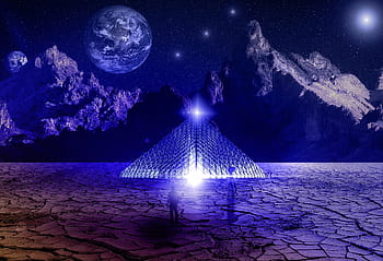 3D tapeta, UFO, kosmická loď, létající talíř, prostor, mimozemšťan, kosmické lodi, létající, podšálek, vesmír, astronomie