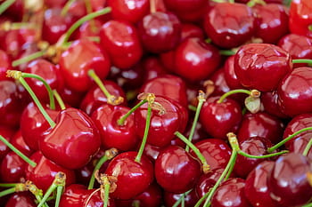 closeup, cherries, sweet cherries, fruit, red, fruits, sweet, delicious, healthy, summer fruit, fruity