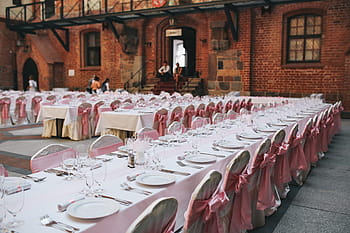 castillo, Mesa, vajilla, boda, juego de mesa, rosa, elegante, restaurante, silla, evento, celebración