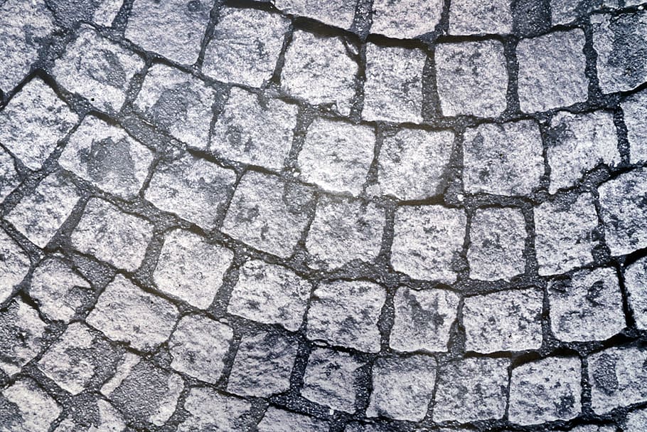 dlažební kámen, kámen, ulice, město, starý, textura, chodník, zpevněné, přízemní, silnice, povrch