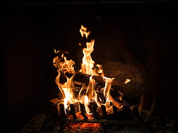 burning, logs, fireplace grate, focus, photography, firewood, fire, fireplace, flames, fire - natural phenomenon, flame