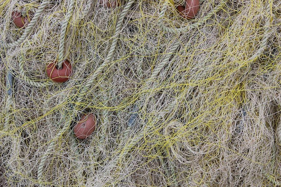 fishnet, sea, fishing, nets