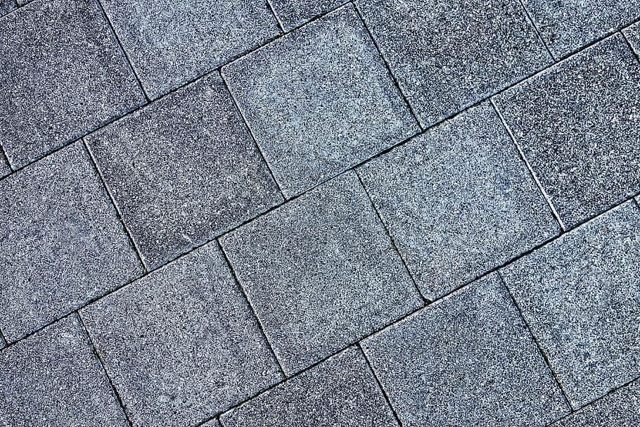 chodník, dlaždice, dlažba, beton, kámen, šedá, šedý beton, dlažební kámen, povrch, městský, blok
