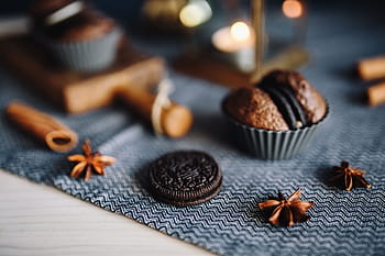 oreo muffin, Oreo, muffin, piala, kue, makanan, buatan sendiri, masak, lezat, roti, hidangan penutup