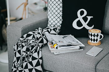 descansando, revistas, taza, café, taza de café, interior, relajante, lectura, tiempo, sofá, tarde