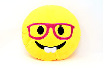 emoji plush toy, smiley, face, emoticon, smile, funny, emotion, laugh, fun, color, pillow