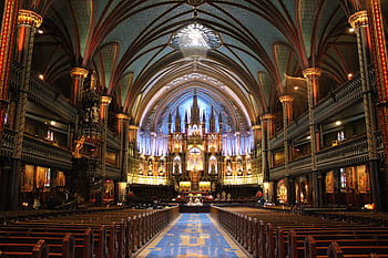 interno, foto, giorno, Cattedrale, Chiesa, montreal, Notre Dame, architettura, luogo di culto, storia, religione