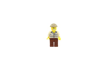 hnědý, žlutá, minifig, vězeň, lego, vězení, pár, zadní, míč, bota, řetěz