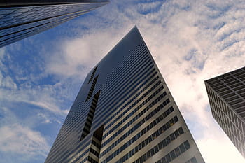 低角度の写真、 高層ビル、 超高層ビル、 建築、 空、 オフィス、 モダン、 都市の景観、 スカイライン、 ダウンタウン、 ビジネス