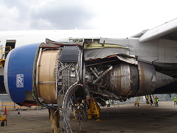 Aeroplane, Engine, Crash, Damaged, Plane, airplane, aircraft, aviation, flight, air, transport