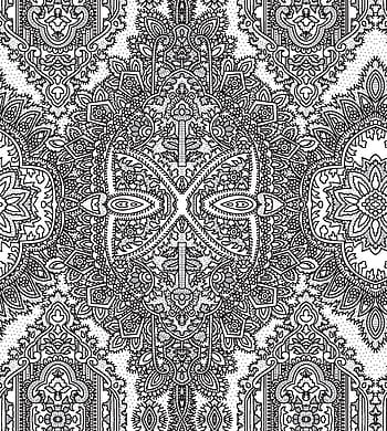 etnický, vzor, Český, vektor, dekorace, abstraktní, vyšperkovaný, květinový vzor, mandala, domorodé kultury, textil