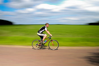 cyclist, bike, bicycle, riding, road, exercise, fitness