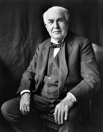 thomas edison portrait, Thomas Edison, Portrait, photos, inventor, light bulb, public domain, black And White, people, time, males