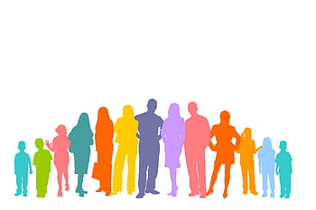 silhouette, people illustration, crowd, human, silhouettes, personal, group of people, group, viewers, together, community