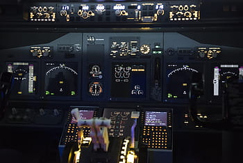 airplane cockpit, lights, Airplane, Plane, Cockpit, Air, Flight, air, flight, transportation, aircraft, fly