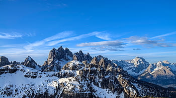 montagna, coperto, la neve, montanaro, nube, cielo, vertice, cresta, paesaggio, natura, valle