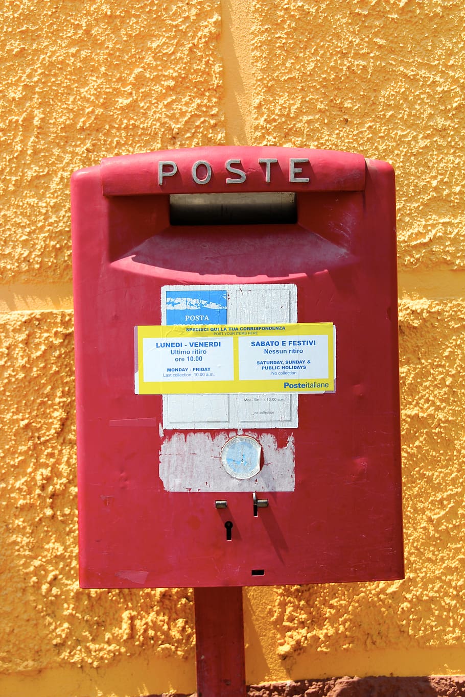 mailbox, italy, red, letters, post