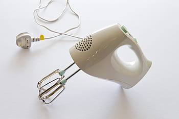 white hand mixer, food mixer, hand held, electric, whisks, kitchen, appliances