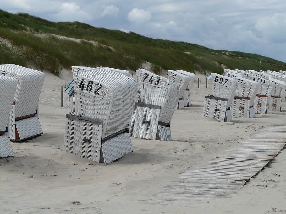 Clubs, North Sea, Wind, Protection, Beach, wind protection, sand, landscape, outdoors, sky