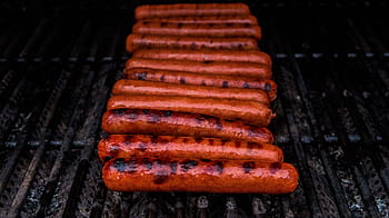 jídlo, párek v rohlíku, gril, párky v rohlíku, klobása, wiener, grilovaný, grilování, bbq, maso