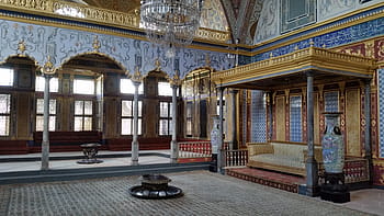Istanbul, paláce topkapi, císařský sál, architektura, uvnitř, Dějiny, nikdo, architektonický sloup, destinace