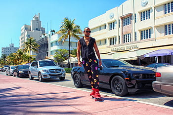 man, skateboard, street, architecture, building, cars, city, style, fashion, florida, miami