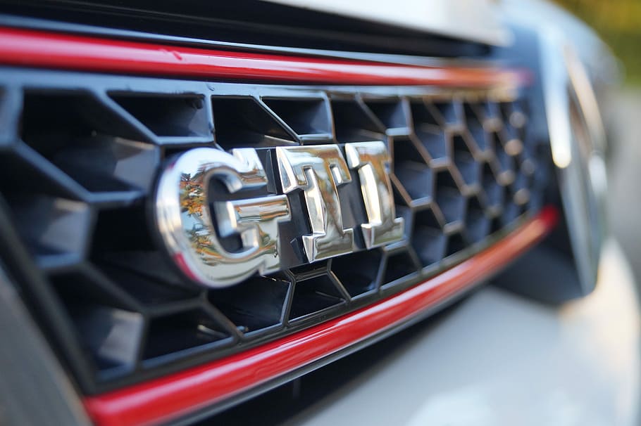 szelektív, fókusz fotózás, ezüst gti jelkép, volkswagen, gti, vw, volkswagen, GTI, golf 6, szállítás, autó, szállítási mód