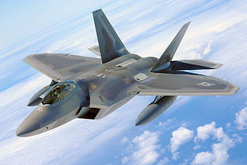 gray, fighter plane 3, 3d, wallpaper, military raptor, jet, f-22, airplane, plane, fighter, flying