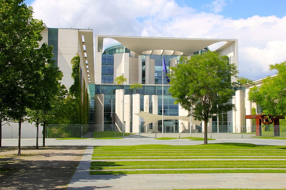 Berlin, Chancellery, Space, government district, building Exterior, architecture, built Structure, architecture And Buildings, university, outdoors, modern