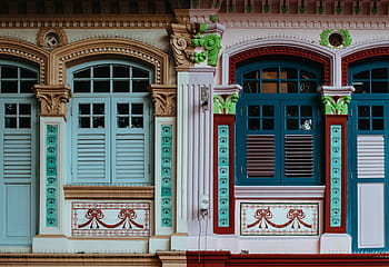 geschlossen, Blau, rot, Fenster, die Architektur, Gebäude, Infrastruktur, Design, kommerziell, projekte, Gebäudehülle
