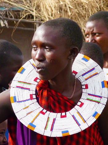 Masai, Tanzania, Africa, Women, Jewelry, african, tribe, two people, young adult, young men, only men