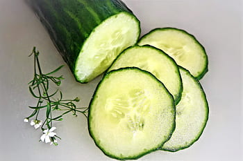 cucumber, vegetables, salad, eat, green cucumber, food, cucumber slices, fresh, juicy, delicious, healthy