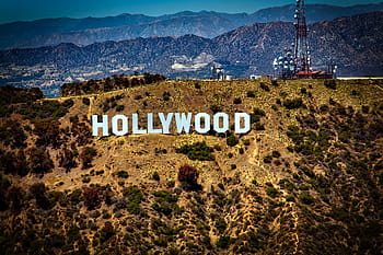 fotografie hollywood signage, hollywood znamení, ikonický, hory, Los Angeles, Kalifornie, mezník, slavný, krajina, Santa Monica hory, Mount Lee