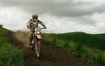 uomo, equitazione, motocross dirt bike, erbe, persone, sporco, bicicletta, avventura, nuvole, cielo, Ingranaggio