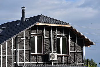 construction, finish, building, work, architecture, insulation, siding, house, roof, trumpet