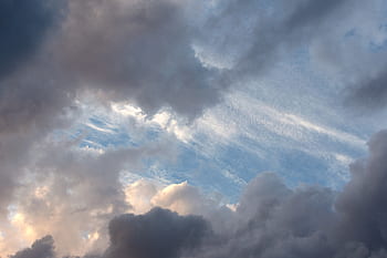 puffy, clouds, background, sky, cloudscape, nature, outdoors, environment, climate, wind, blue